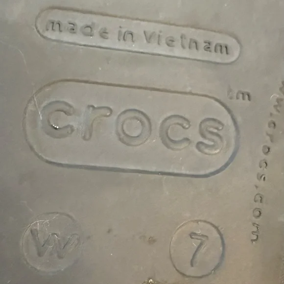 Crocs Sanrah Hammered Circle Wedge Flip Women’s Size 7 Navy Blue - Picture 8 of 8